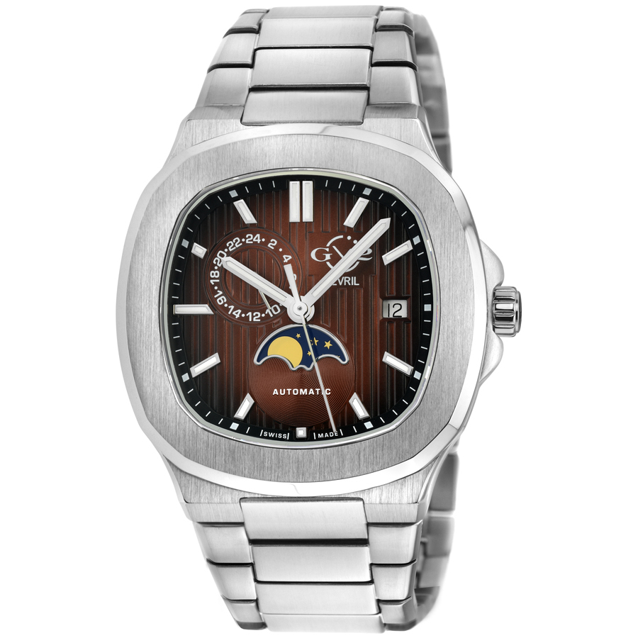GV2 by Gevril Potente Automatic Brown Dial Mens Watch 18407B 1276$