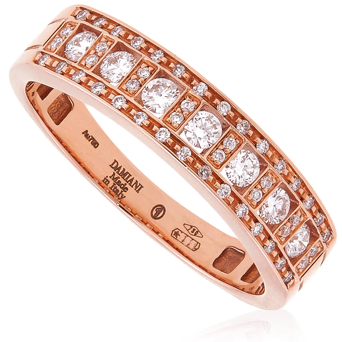 Damiani Belle Epoque 18k Rose Gold Diamond Ring, Brand Size 10 (US 5)