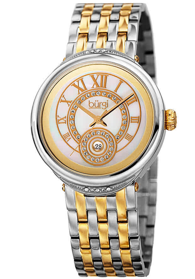 Burgi Quartz Mother of Pearl Dial Ladies Watch BUR164TTG