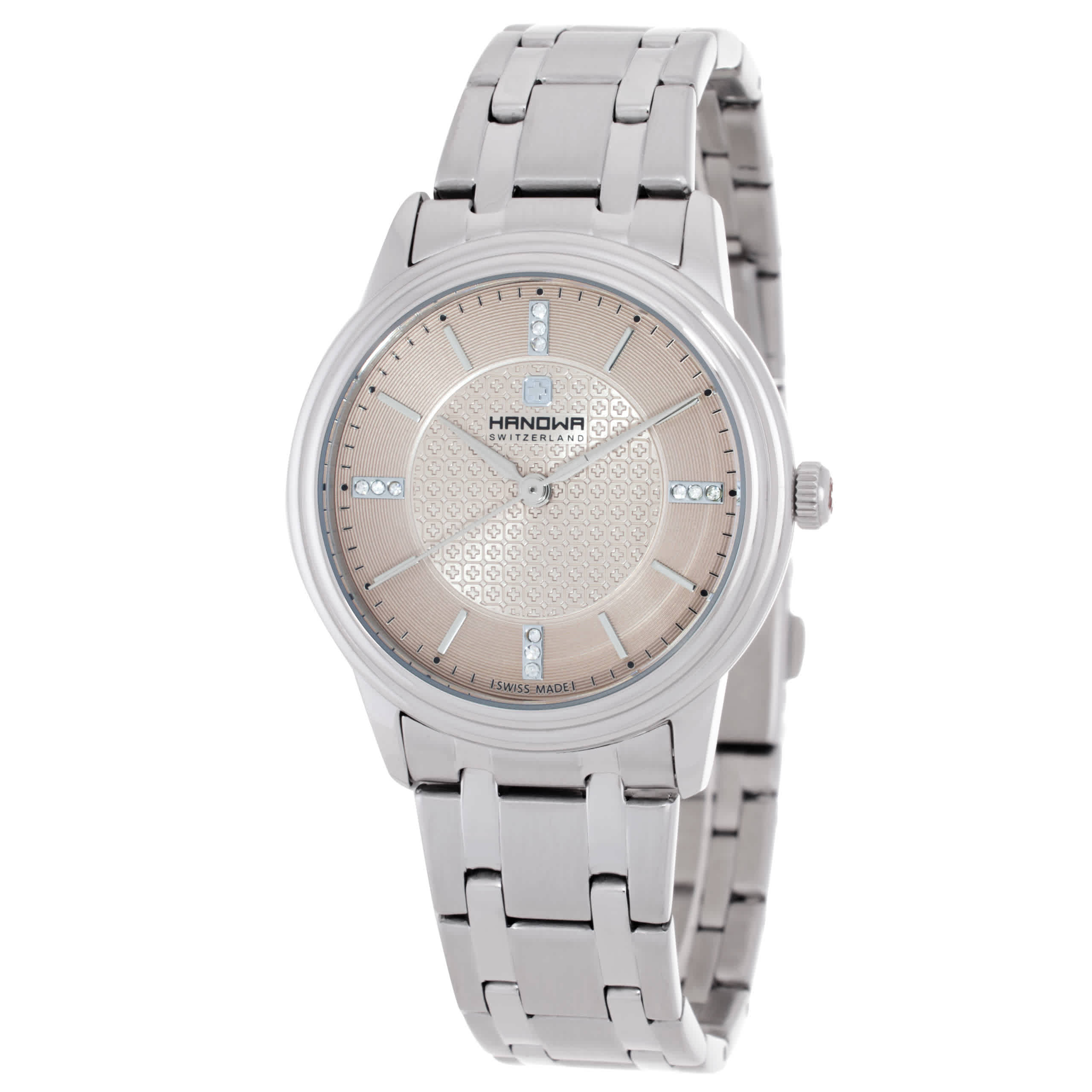 Hanowa Emilia Quartz Crystal Pink Dial Ladies Watch 16-7087.04.014