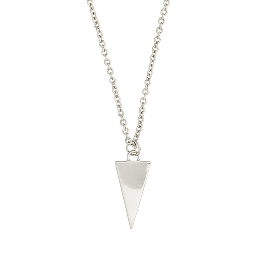 Sole du Soleil Lupine Collection Women's 18k WG Plated Solid Triangle Fashion Necklace