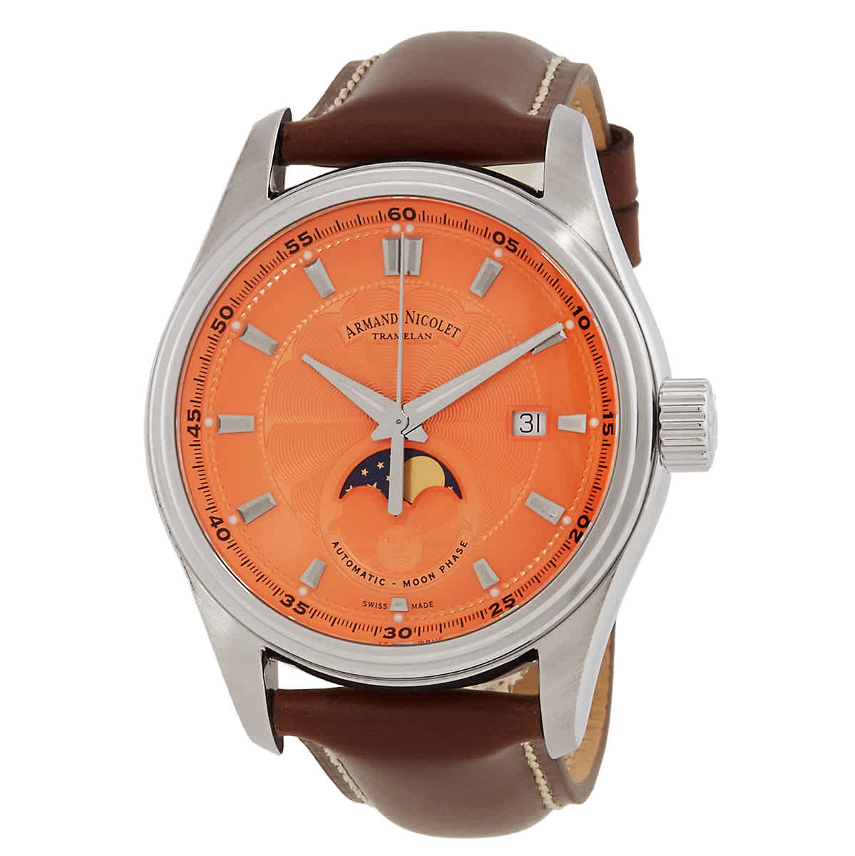 Armand Nicolet Mh2 Orange Dial Mens Watch A640L-SM-P140MR2 816$