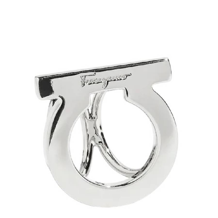 Ferragamo Ladies Grey Gancini Scarf Ring