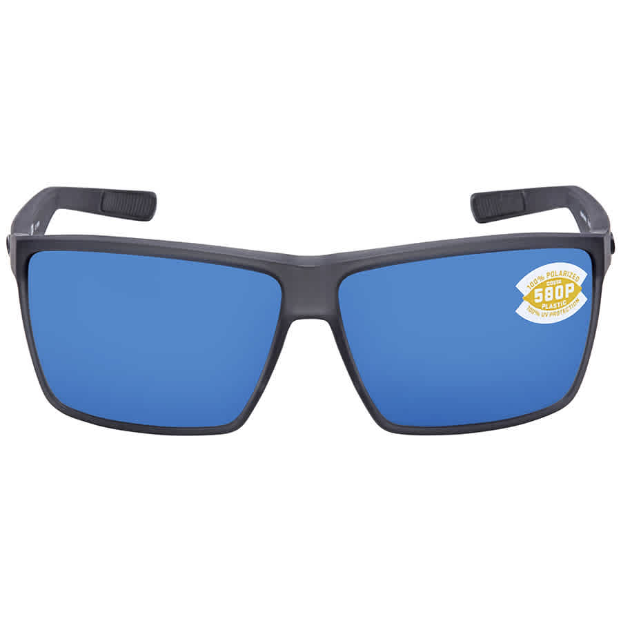 Costa Del Mar Costa Rincon Matte Smoke Crystal Frame Sunglasses w/Blue Mirror 580P Lenses 06S9018-90181563