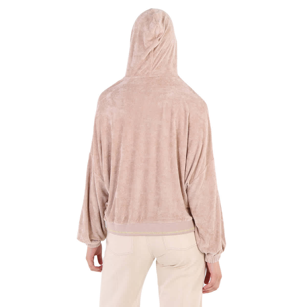 Yuj Ladies Beige Ana Yogo Relaxed Fit Sweatshirt