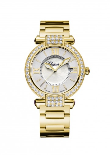 Chopard Imperiale SilverMother of Pearl Dial 18K Yellow Gold Ladies Watch 384221-0004 34050$