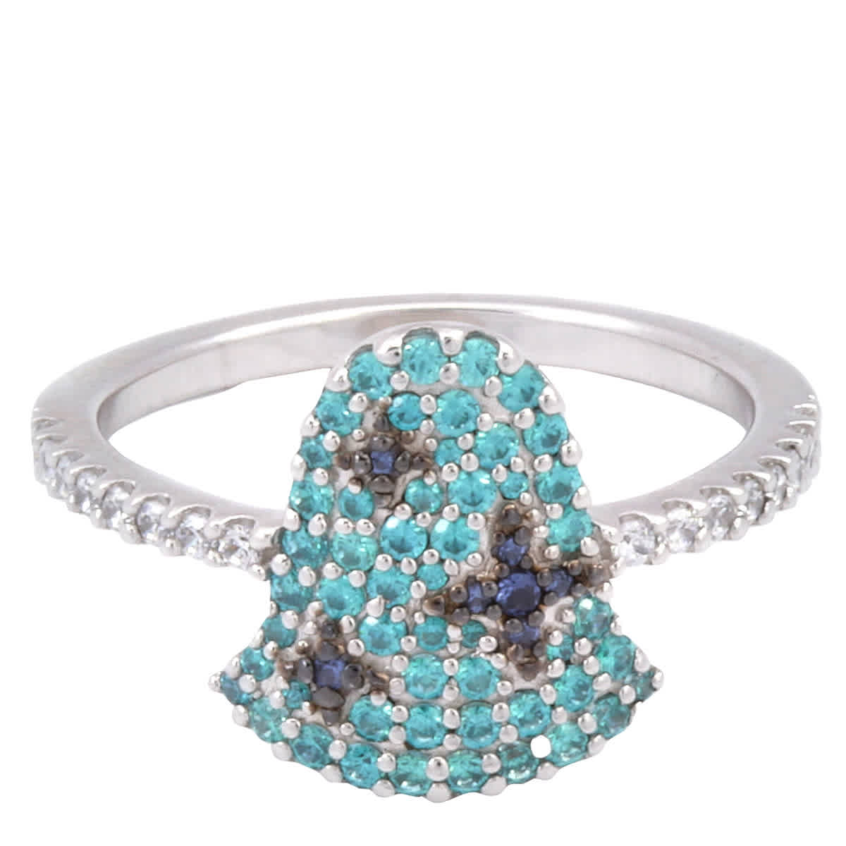 APM Monaco Ladies Sterling Silver Diamond Lake Ring eBay