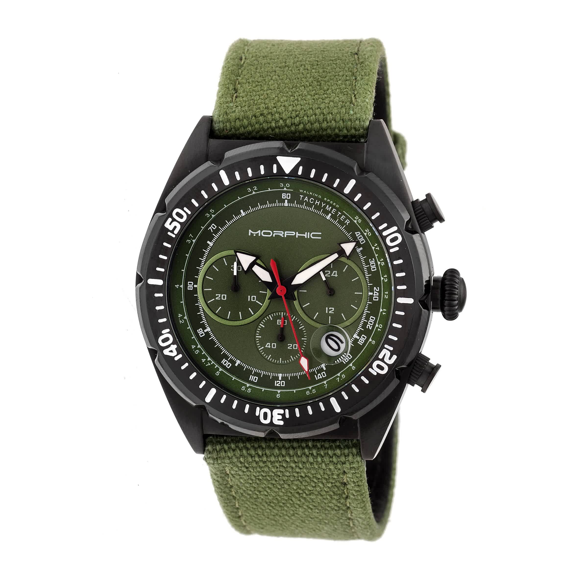 Morphic M53 Series Chronograph Olive Dial Mens Watch 5306