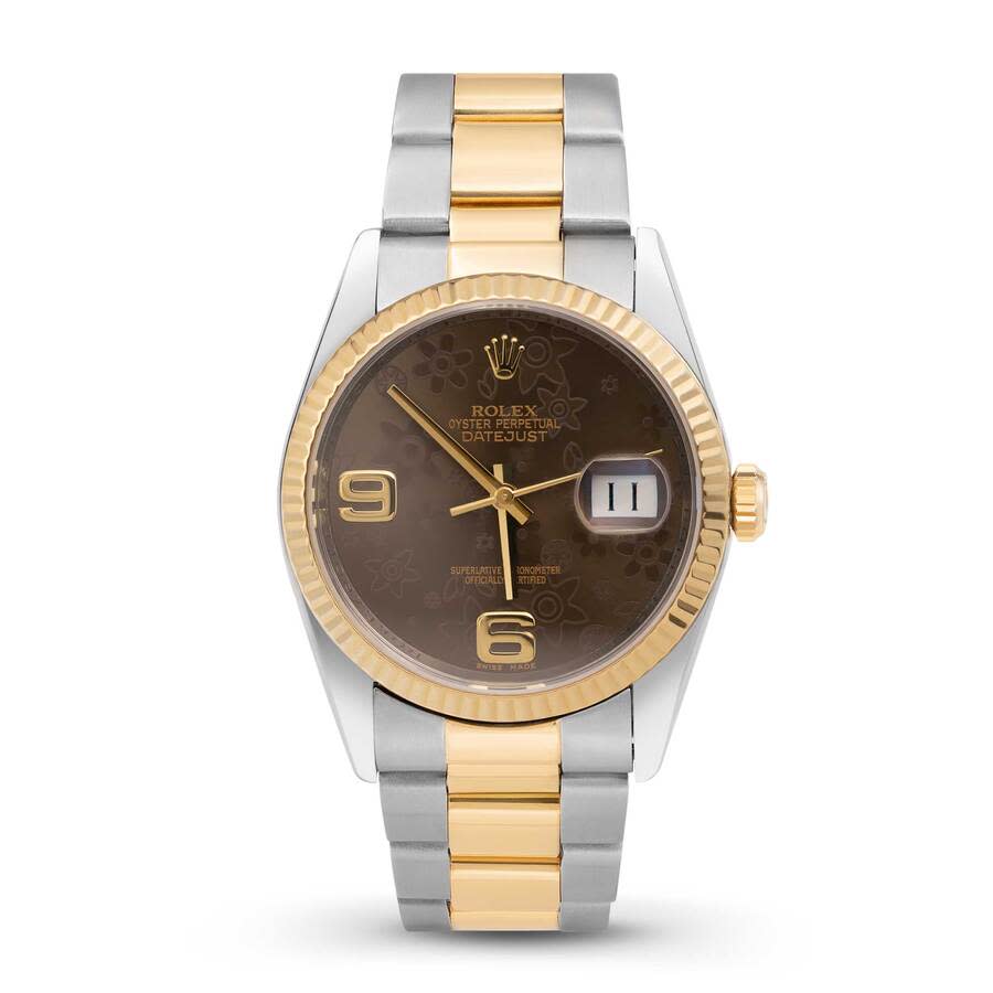Preowned Rolex Datejust Automatic Chronometer Brown Dial Unisex Watch 116203 BRAO