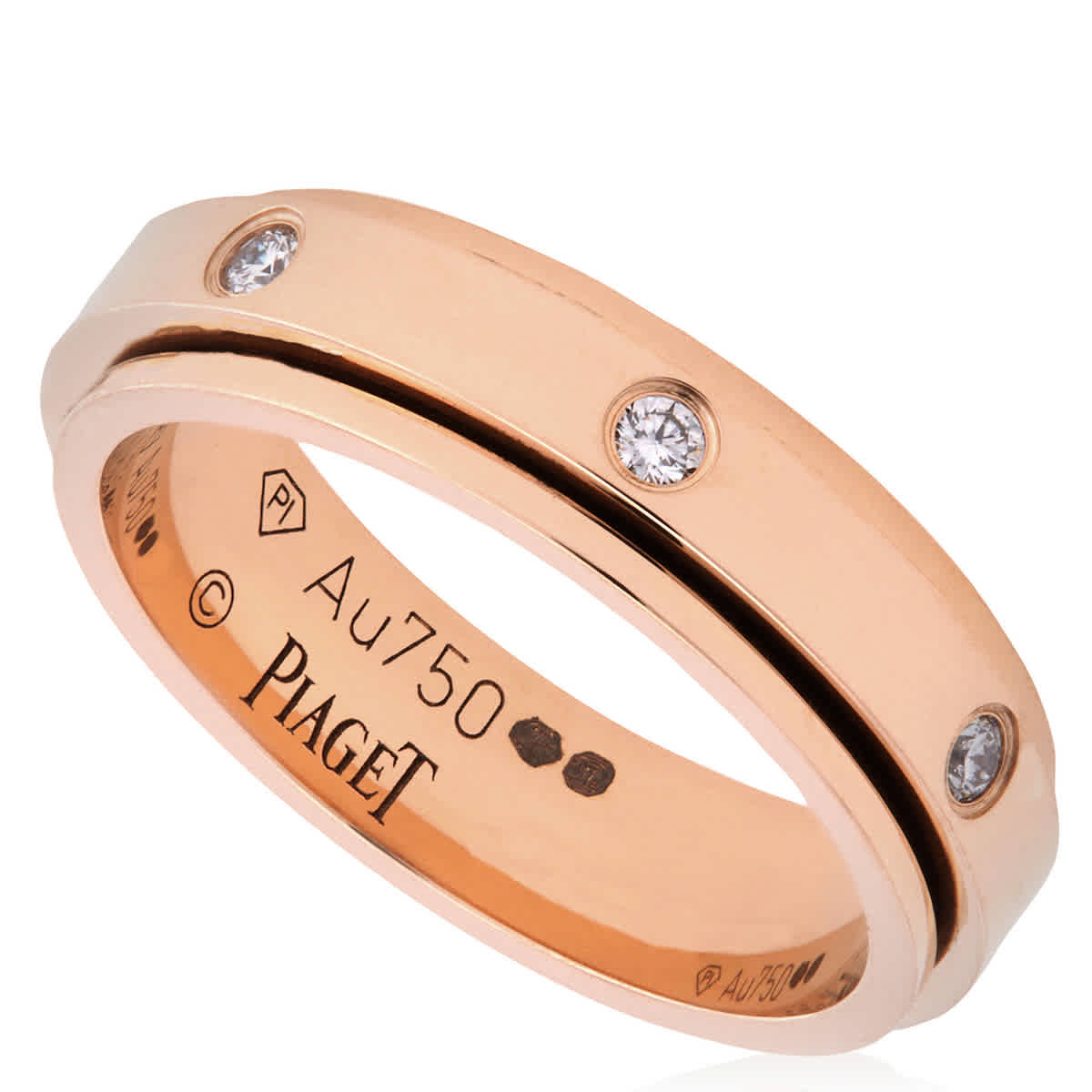 Piaget Possession 18k Rose Gold 13 CT Rose Gold Diamond Ring Size 50 1719$