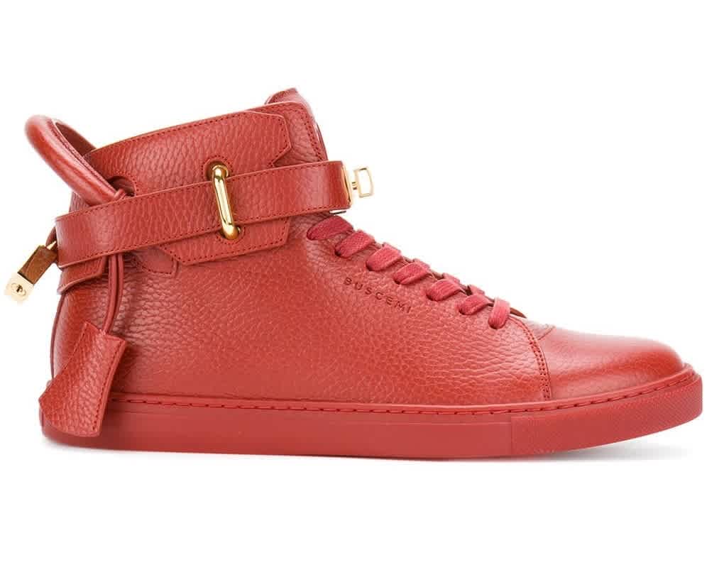 Deep Red High-Top Sneakers | eBay