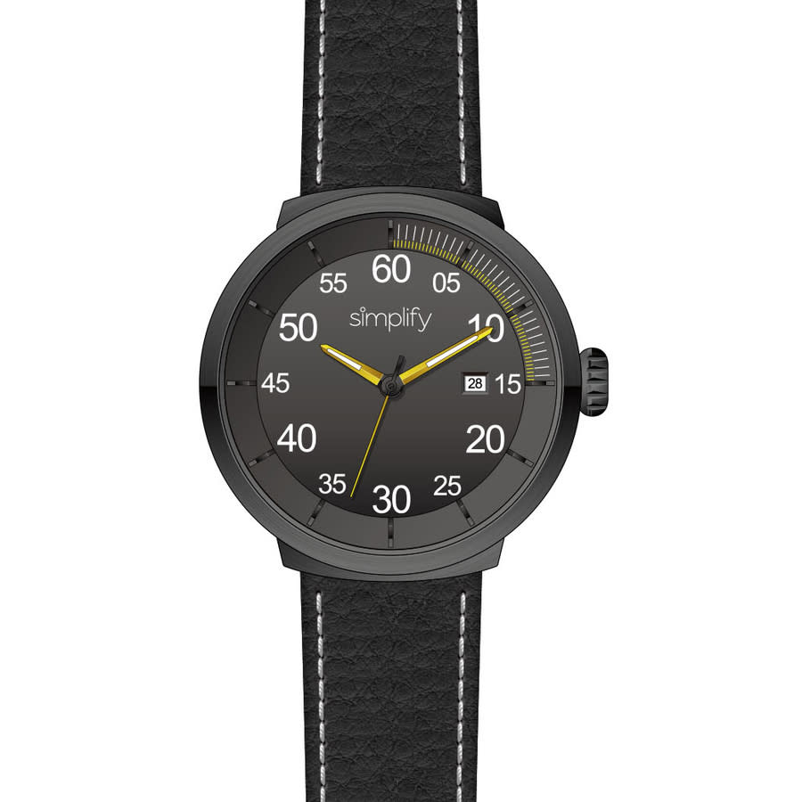Simplify The 7100 Quartz Black Dial Black Leather Watch SIM7105
