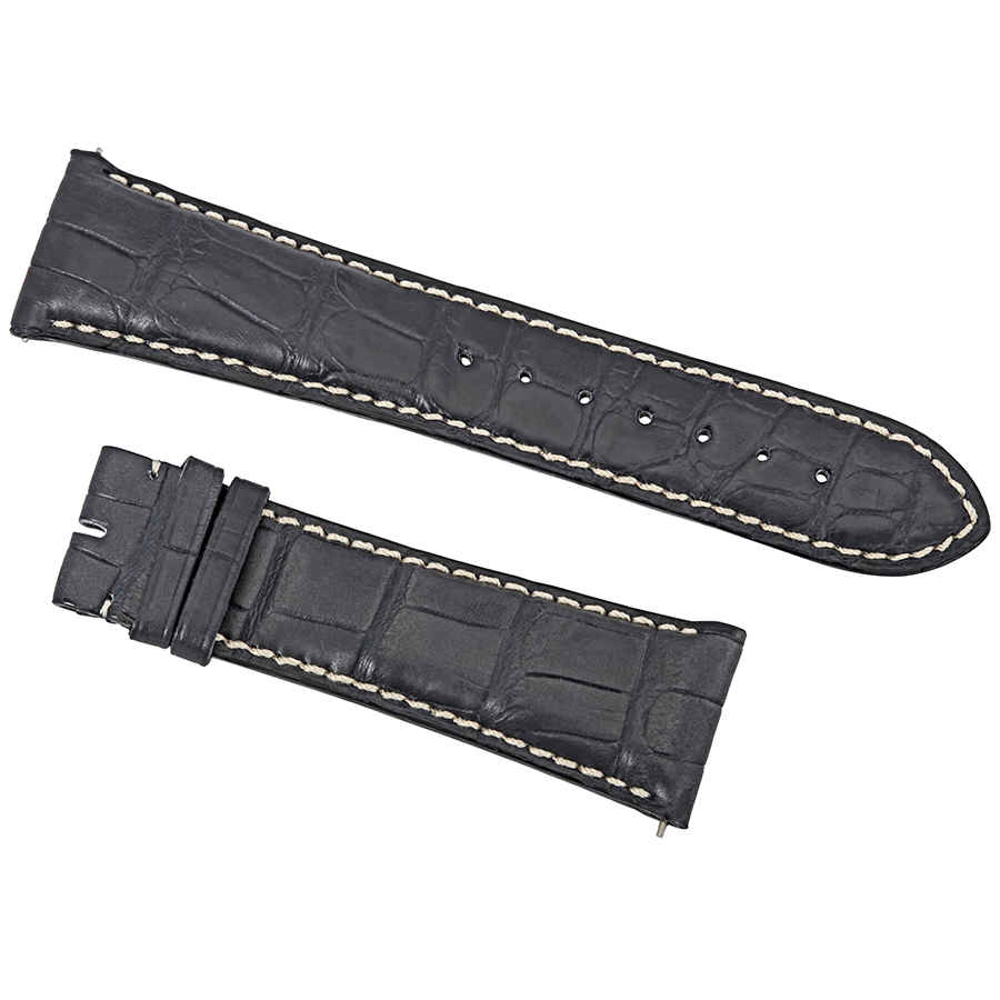 Hadley Roma 24 MM Matte Navy Blue Alligator Leather Strap