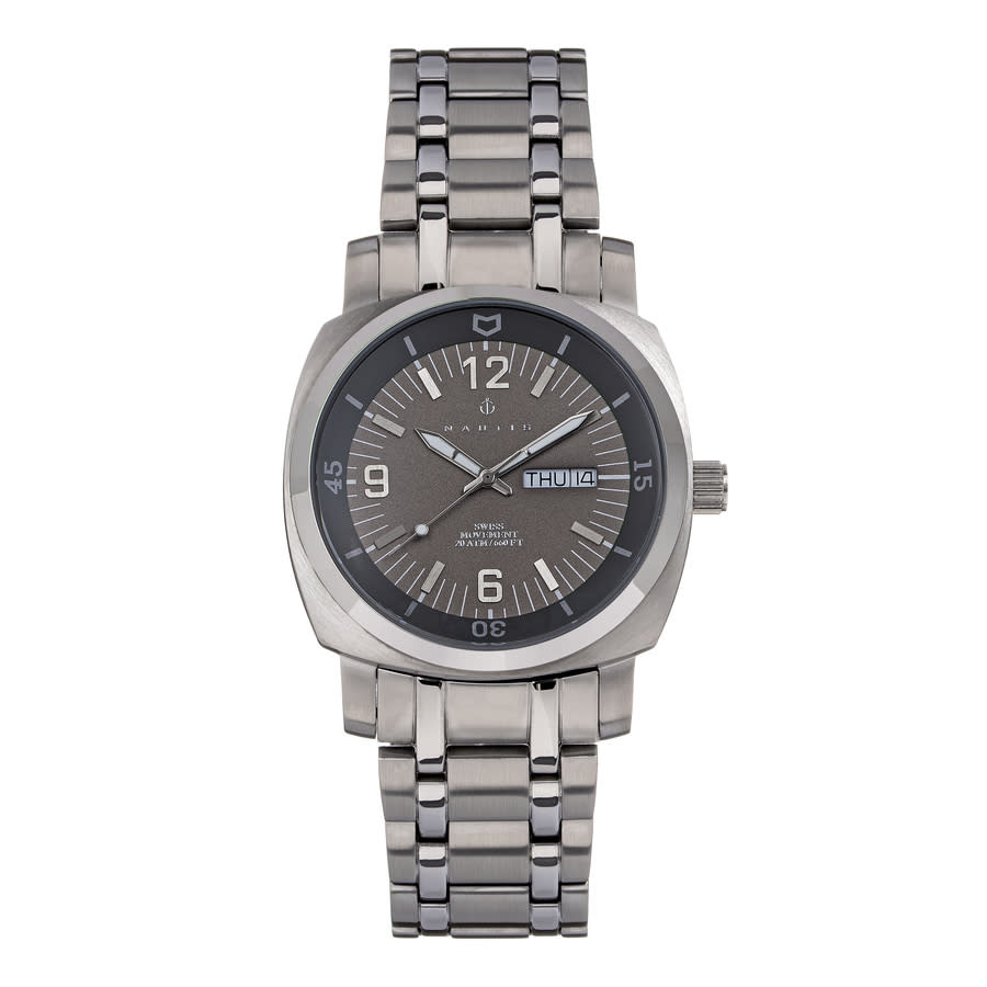 Nautis Stealth Quartz Grey Dial Mens Watch GL2087-G