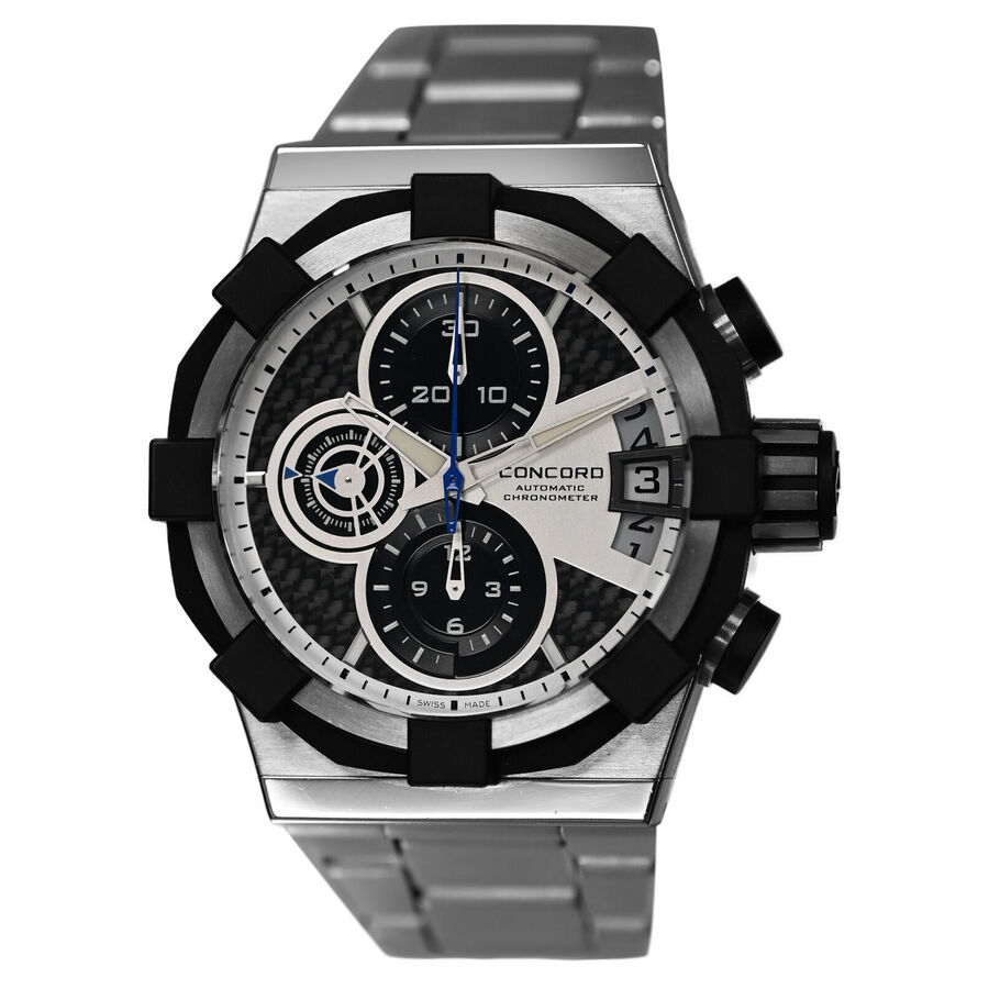 Pre-owned Concord C1 Chronograph Automatic Black Dial Mens Watch 01.5.14.1001