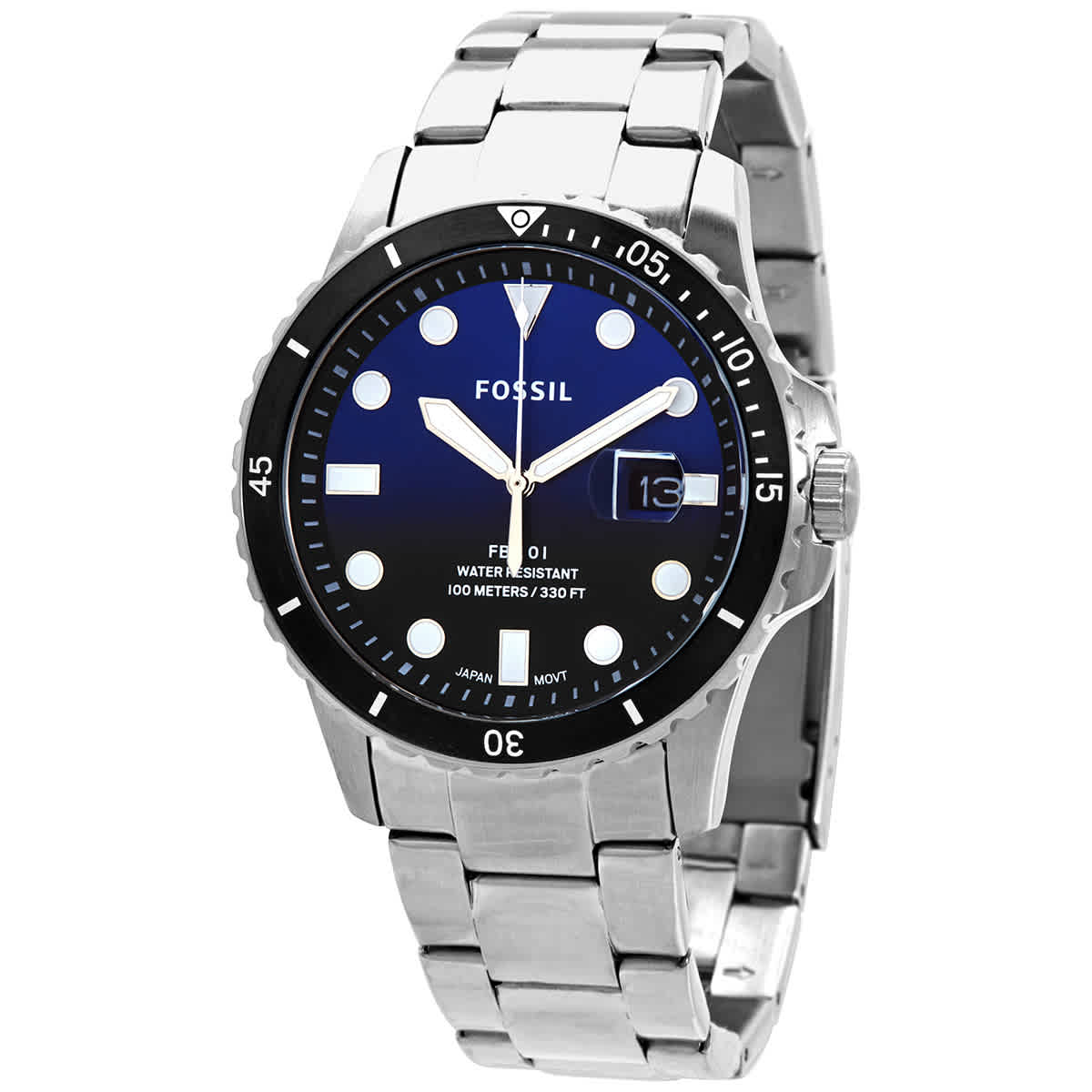 Fossil FB-01 Quartz Blue Dial Stainless Steel Men's Watch FS5668 796483480933 | eBay