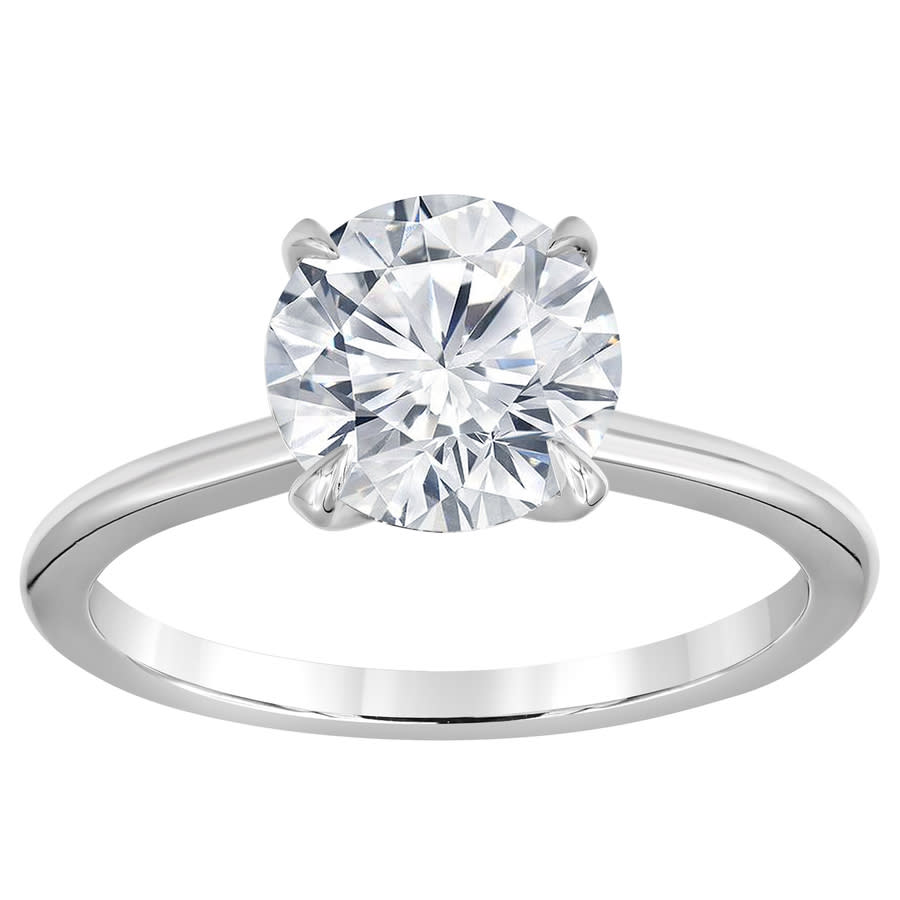 Brilliant Diamond 150 Carat 14K White Gold Round Cut Lab Grown Diamond Solitaire Ring for Women- ColorClarity-JSI 1300$