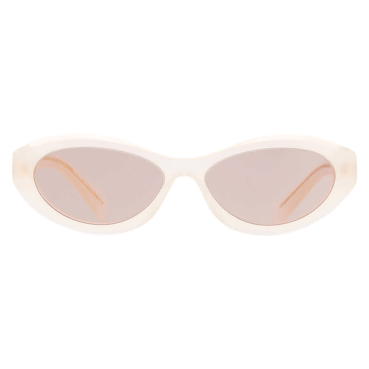 Prada Light Brown Oval Ladies Sunglasses PR 26ZS 12V4I2 55