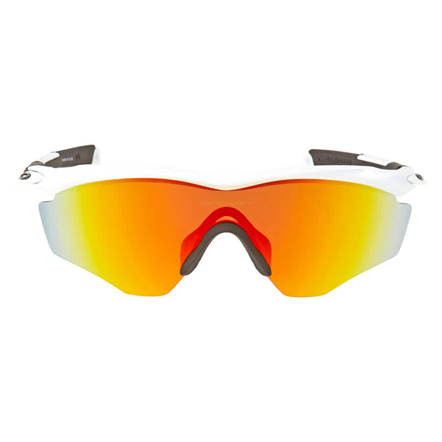 Oakley Unisex Sunglass M2 Frame® XL -  Frame color: Polished White, Lens color: Fire Iridium