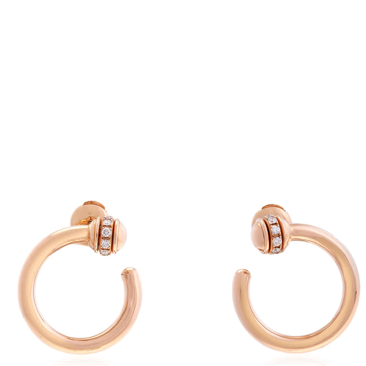 Piaget Possession 18k Rose Gold Diamond Open-Hoop Earrings 2899$