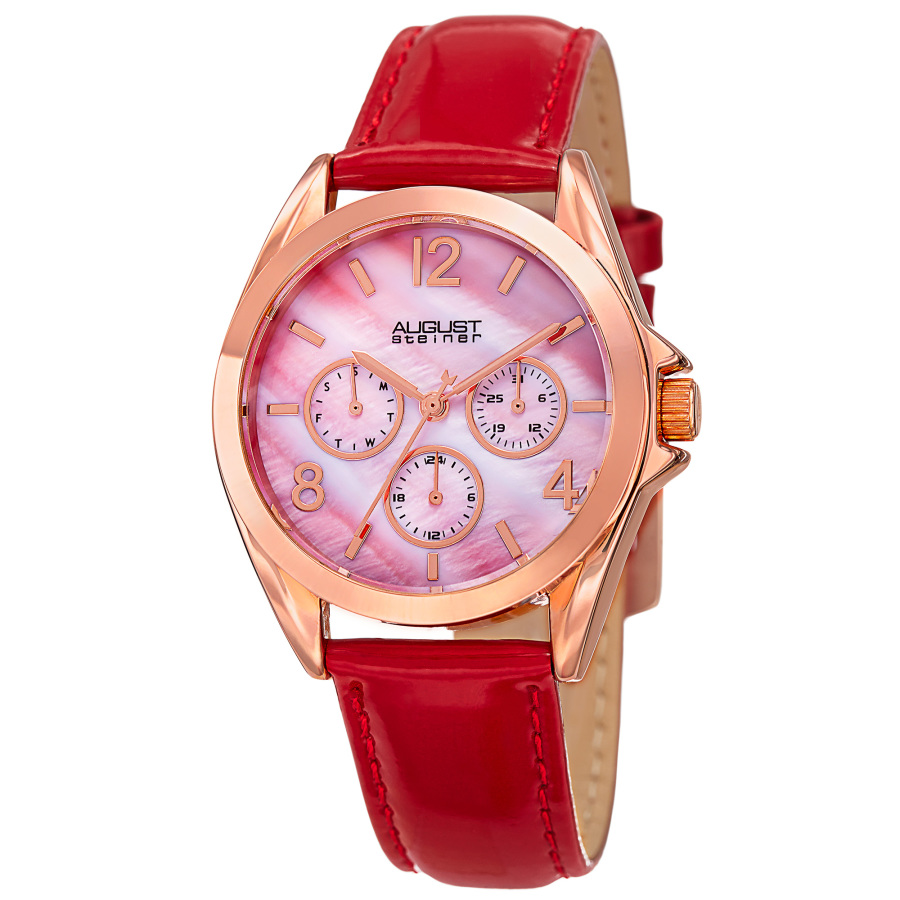 August Steiner Quartz Red Dial Ladies Watch AS8191RD 55$