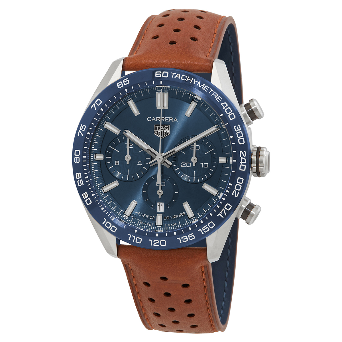 Pre-owned Tag Heuer Carrera Chronograph Automatic Blue Dial Mens Watch CBN2A1AFC6537 3995$