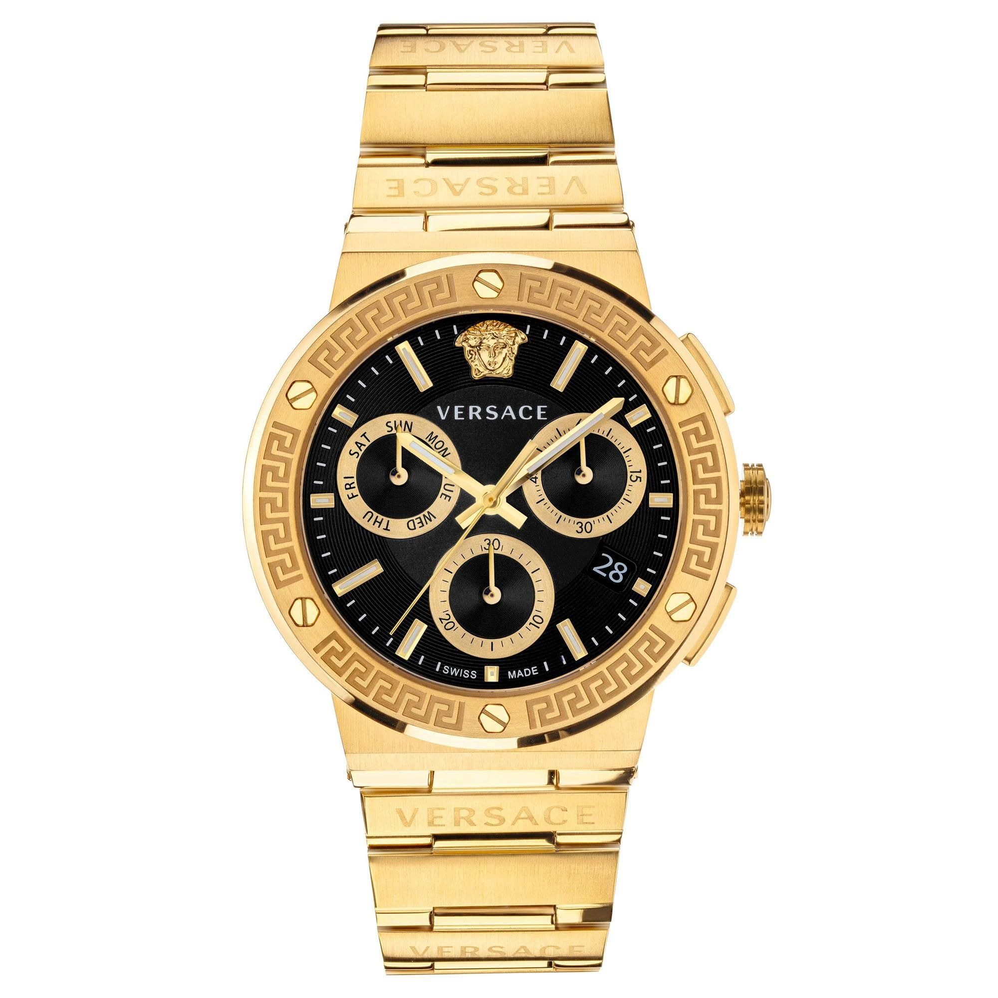 Versace Greca Logo Chronograph Quartz Black Dial Mens Watch VEZ900421 549$