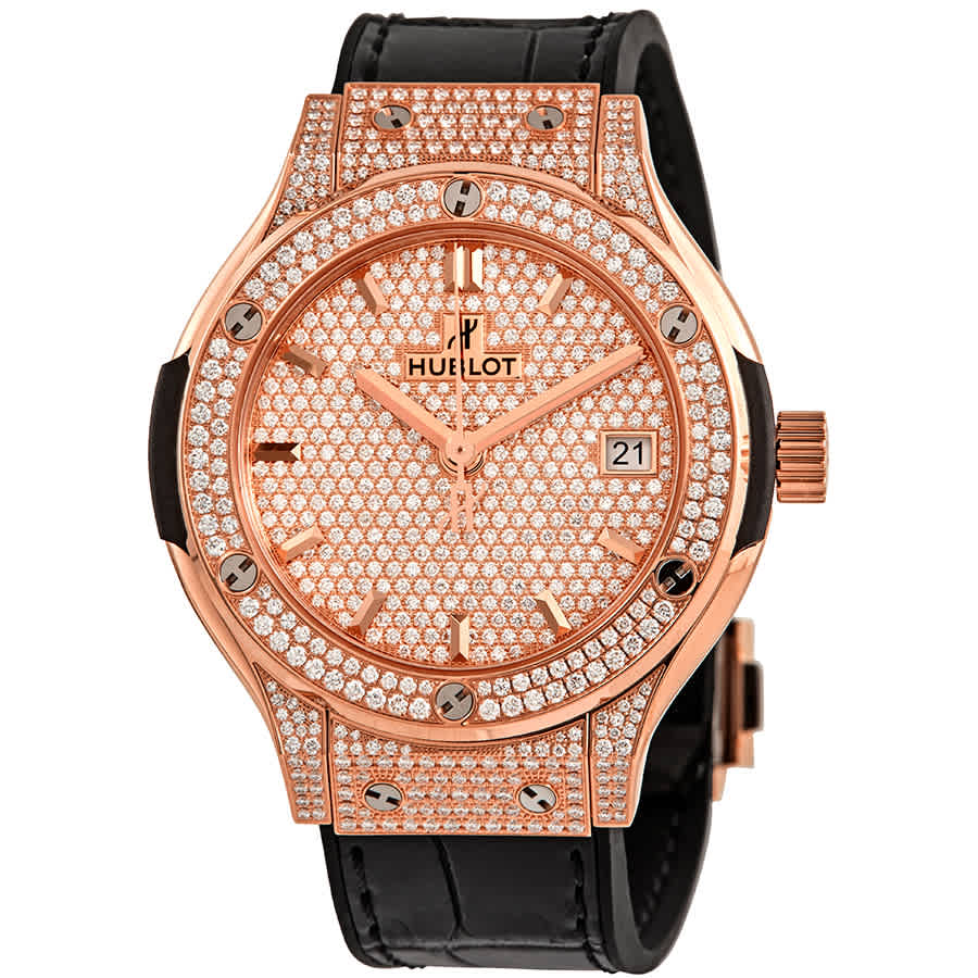 Hublot Classic Fusion Diamond Pave Dial 18kt Rose Gold Automatic Watch 565OX9010LR1704 32396$