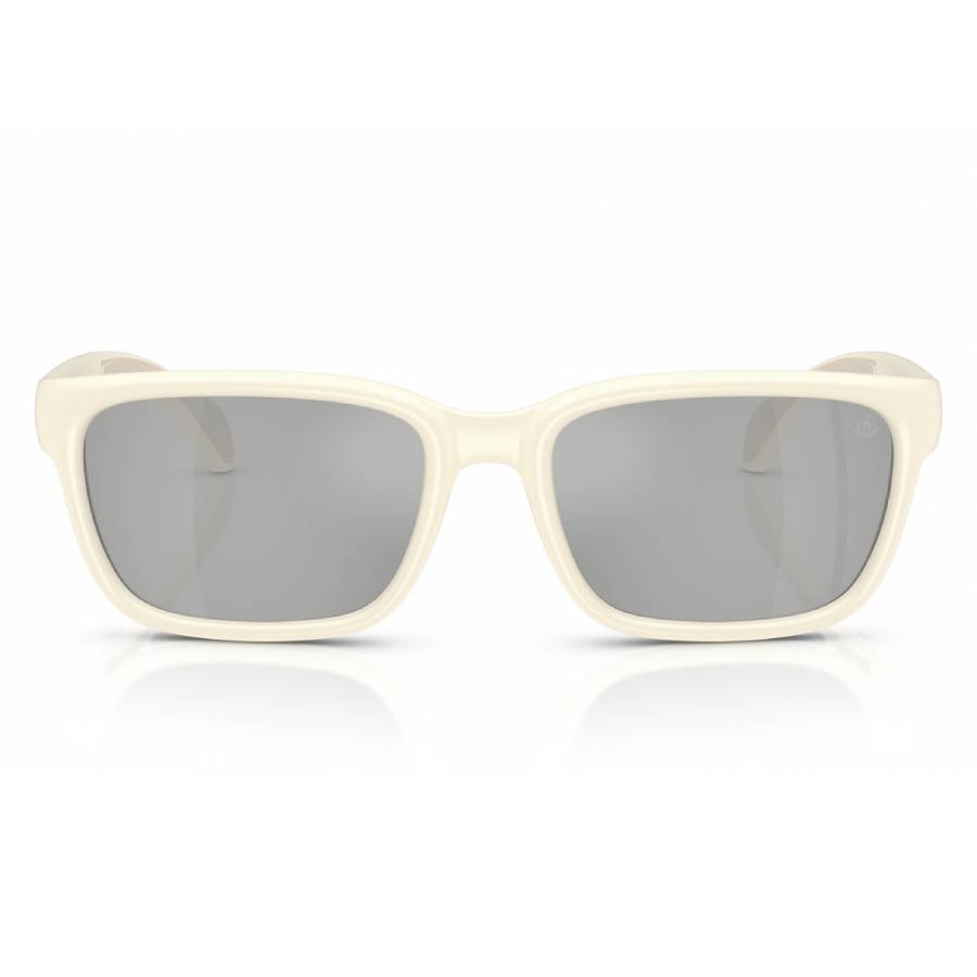Moncler Slicka Clear Mirror Silver Rectangular Unisex Sunglasses ME8002 50028V 55