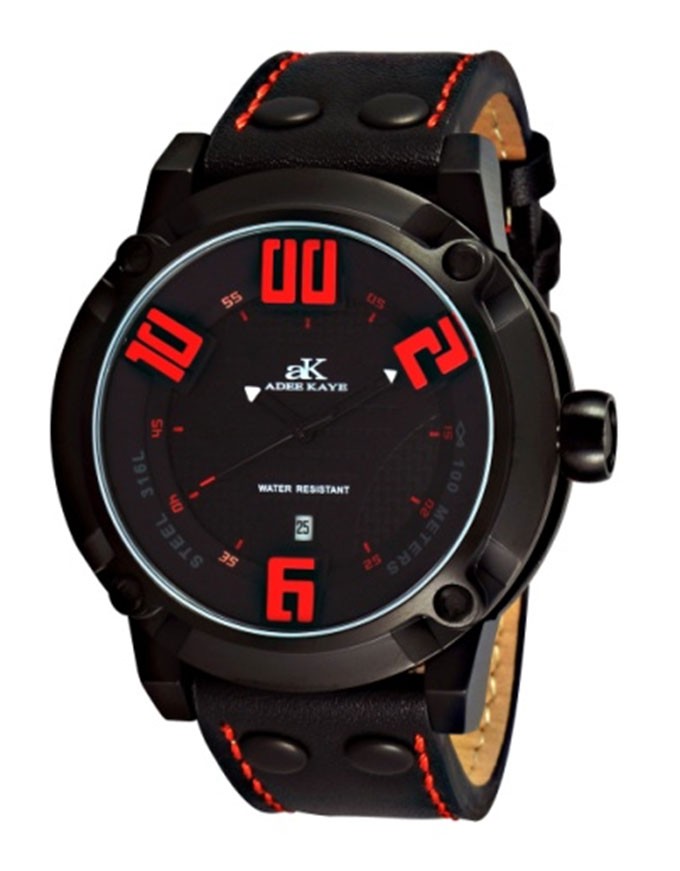 Adee Kaye Blitz Black Dial Mens Watch AK7281-MIPB-RD