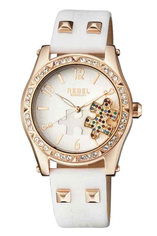 Rebel Gravesend White Dial Ladies Watch RB111-8021 228$