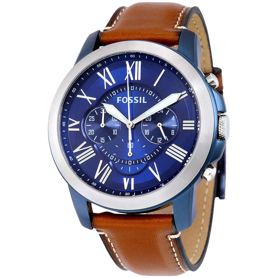 Fossil Grant Chronograph Blue Dial Mens Watch FS5151