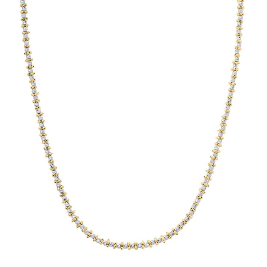 Tresorra 14K Yellow Gold Pallina Bead TT Chain Necklace
