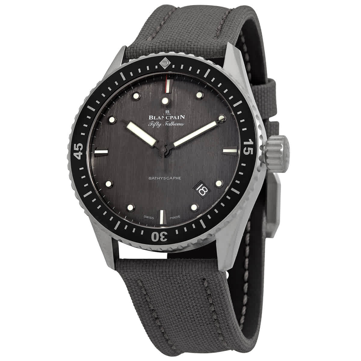 Blancpain Fifty Fathoms Automatic Grey Dial Mens Watch 5000 1210 G52A