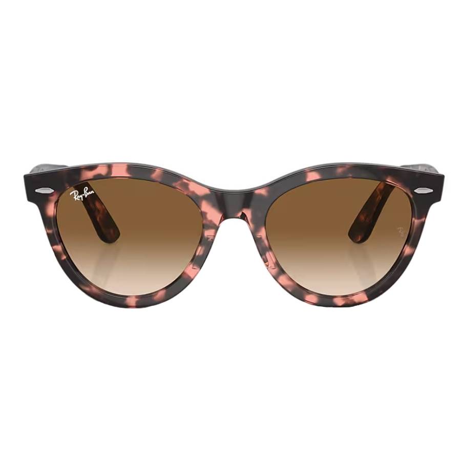 Ray-Ban Unisex Sunglass Wayfarer Way -  Frame color: Pink Havana, Lens color: Clear & Brown