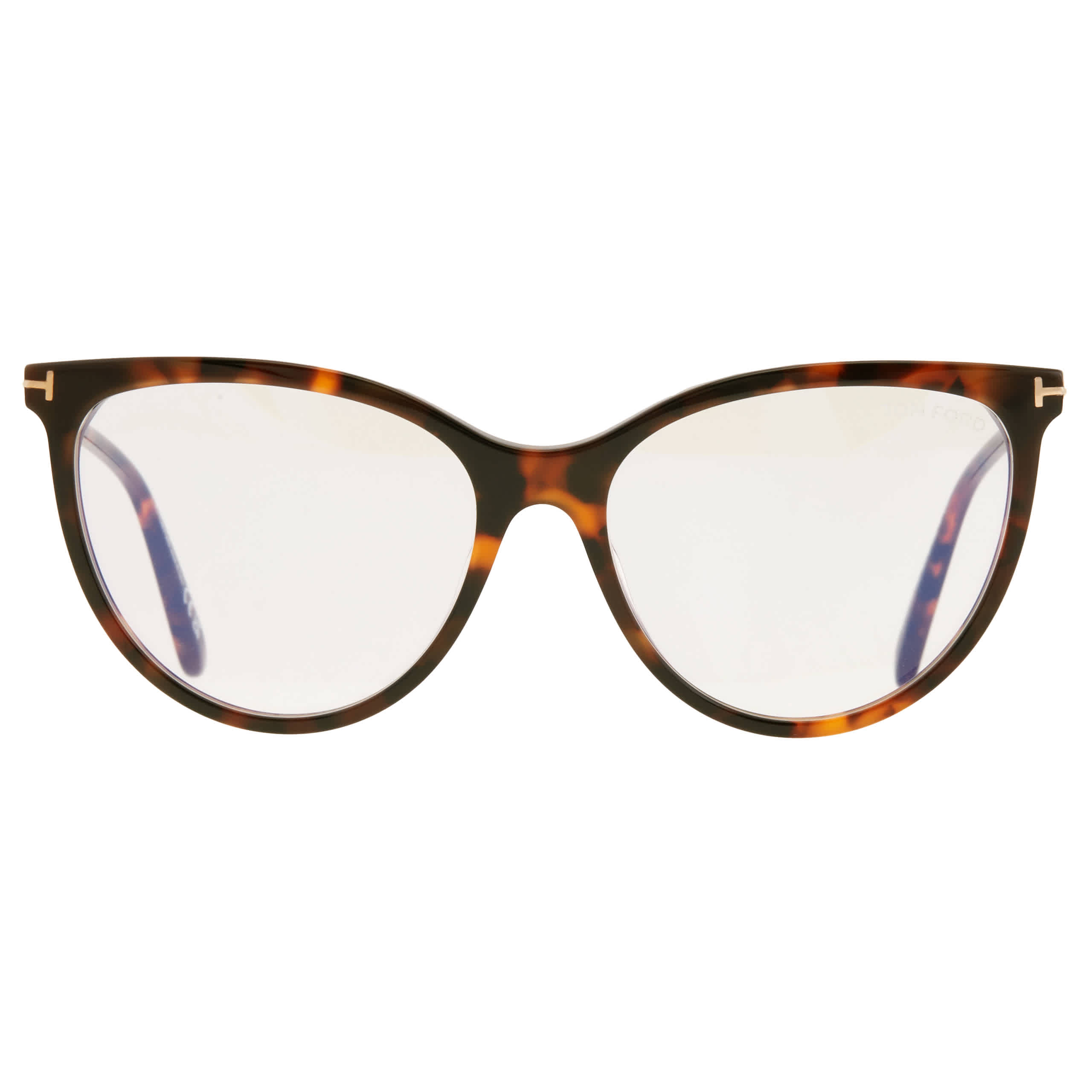 Tom Ford Blue Light Block with Brown Clip On Cat Eye Ladies Eyeglasses FT5994-B 052 56 250$