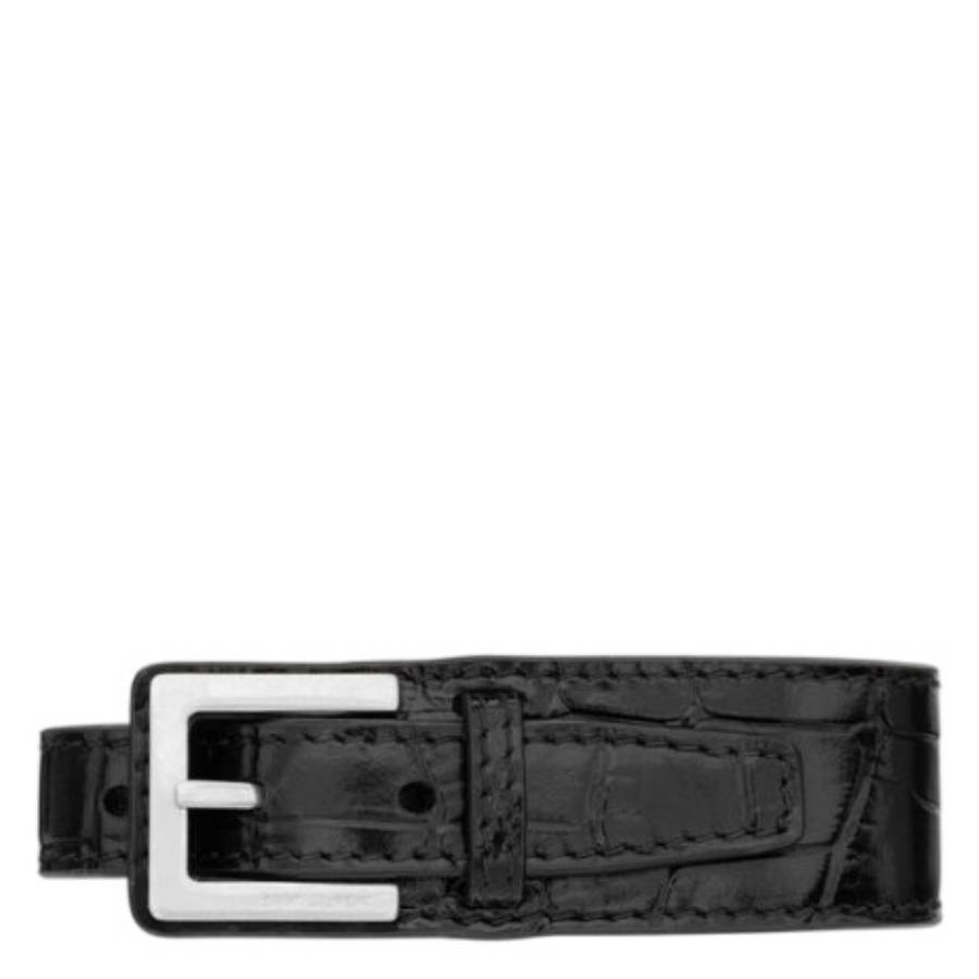 Saint Laurent Leather Belt Bracelet, Size S