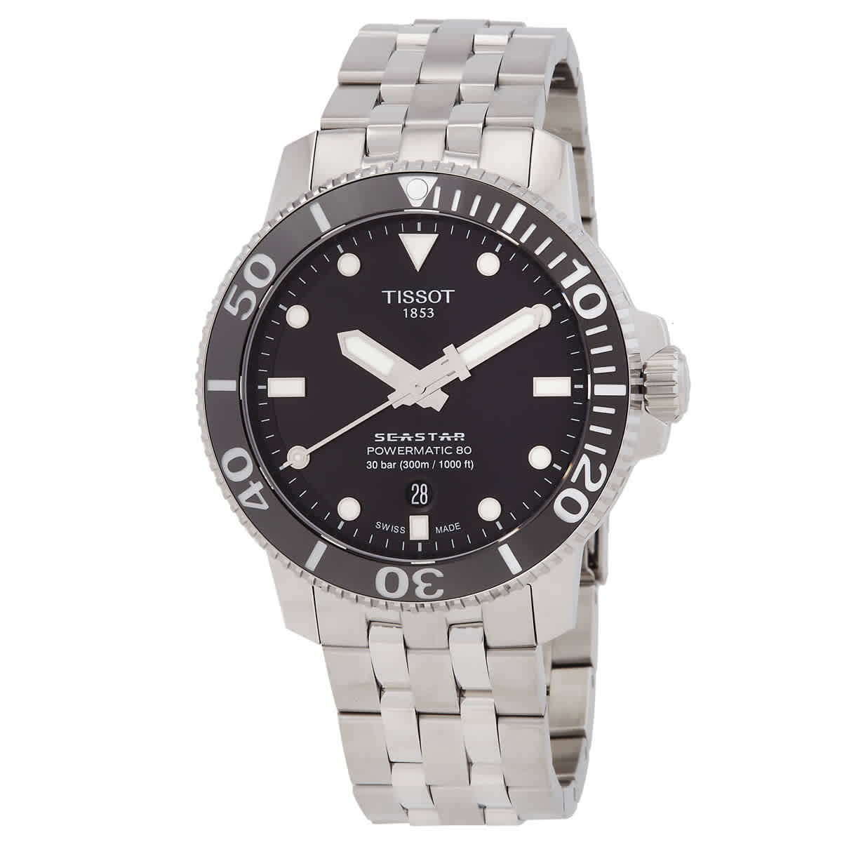 Tissot Seastar 1000 Automatic Black Dial Mens Watch T1204071105100