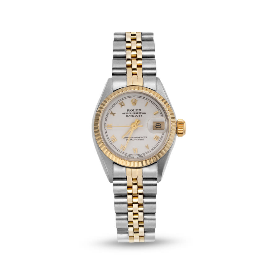 Preowned Rolex Datejust Automatic Chronometer White Dial Ladies Watch 69173 WRJ