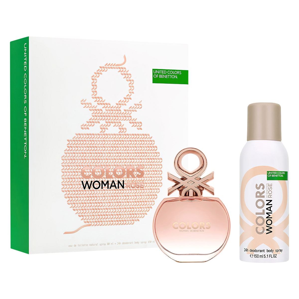 Benetton Ladies Colors De Rose Gift Set Fragrances 8433982022562 21$