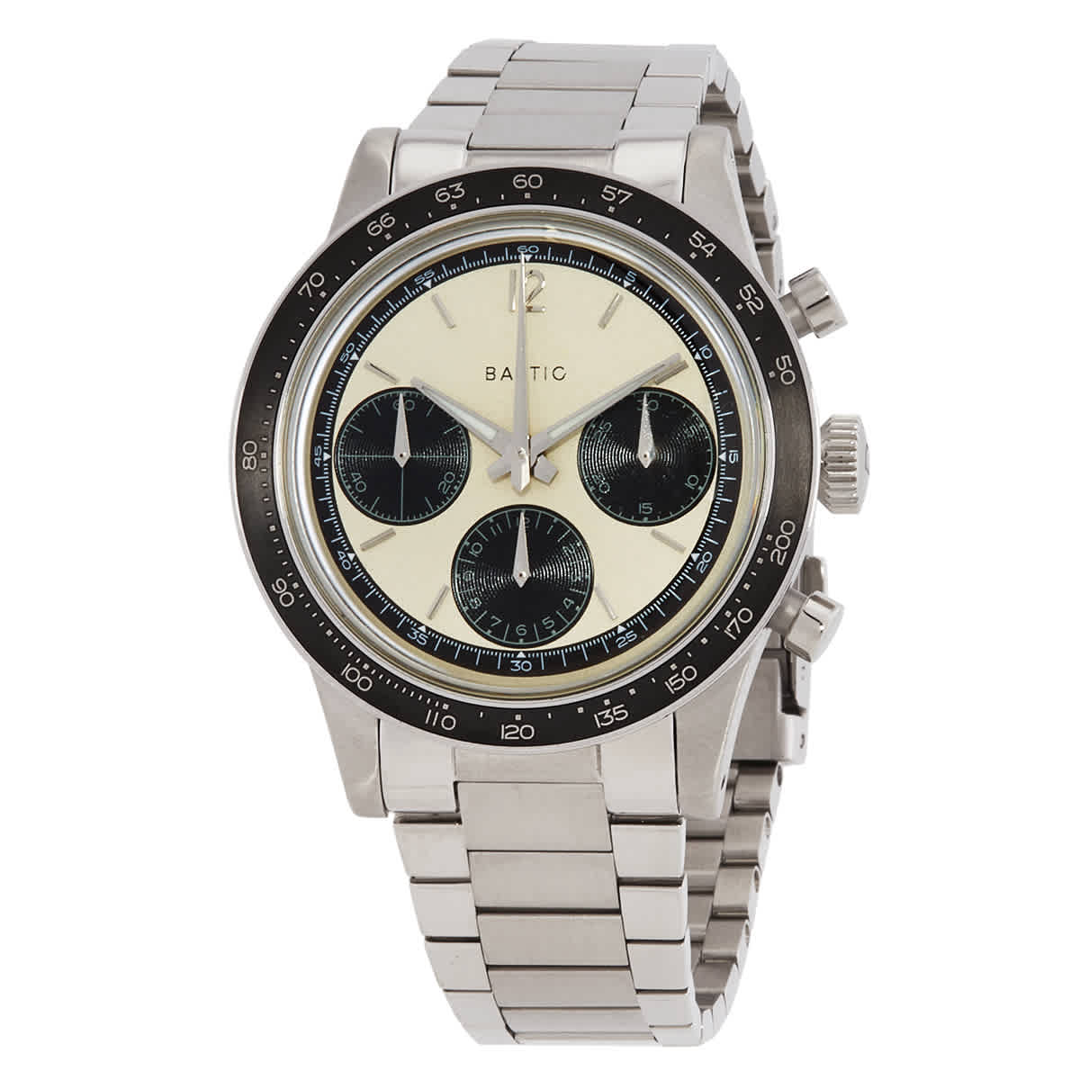 Baltic Tricompax Chronograph Hand Wind White Dial Mens Watch TRIPANDA