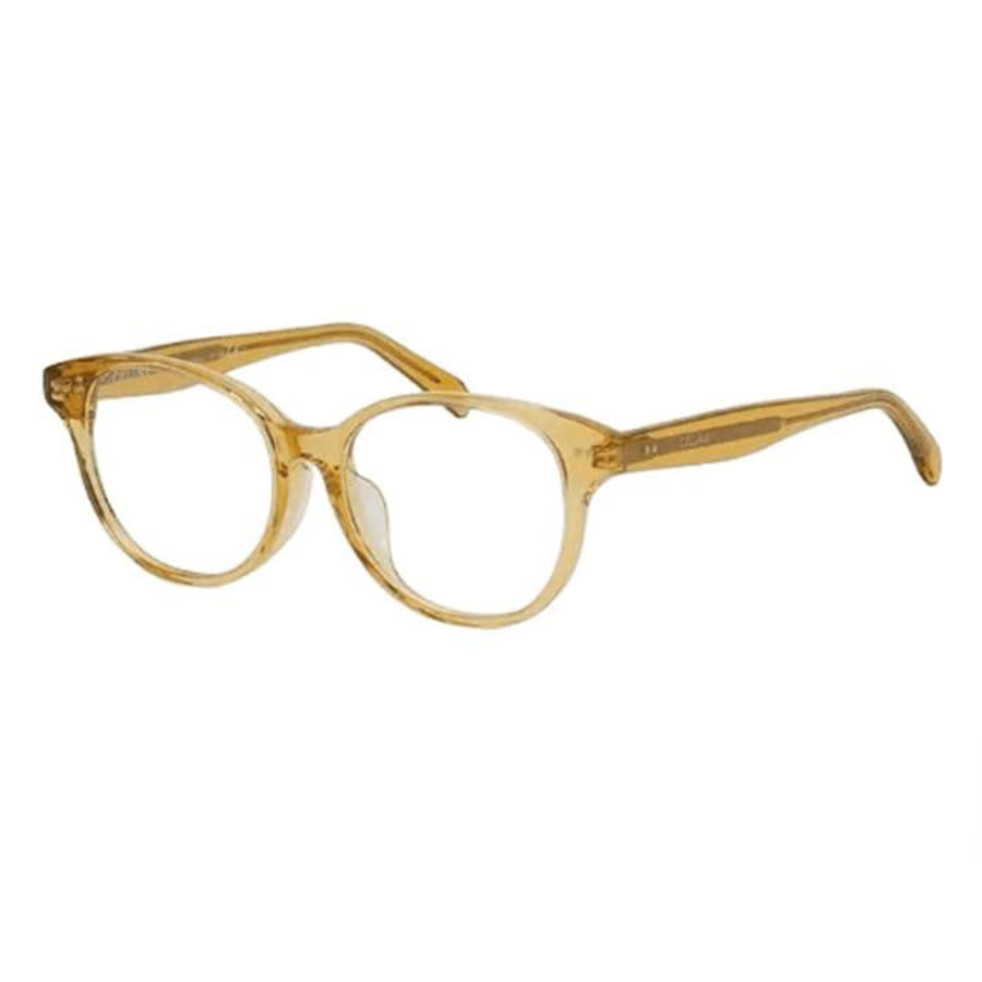 Celine CL50007F039 Transparent Acetate Round Frame Eyeglasses — Yellow