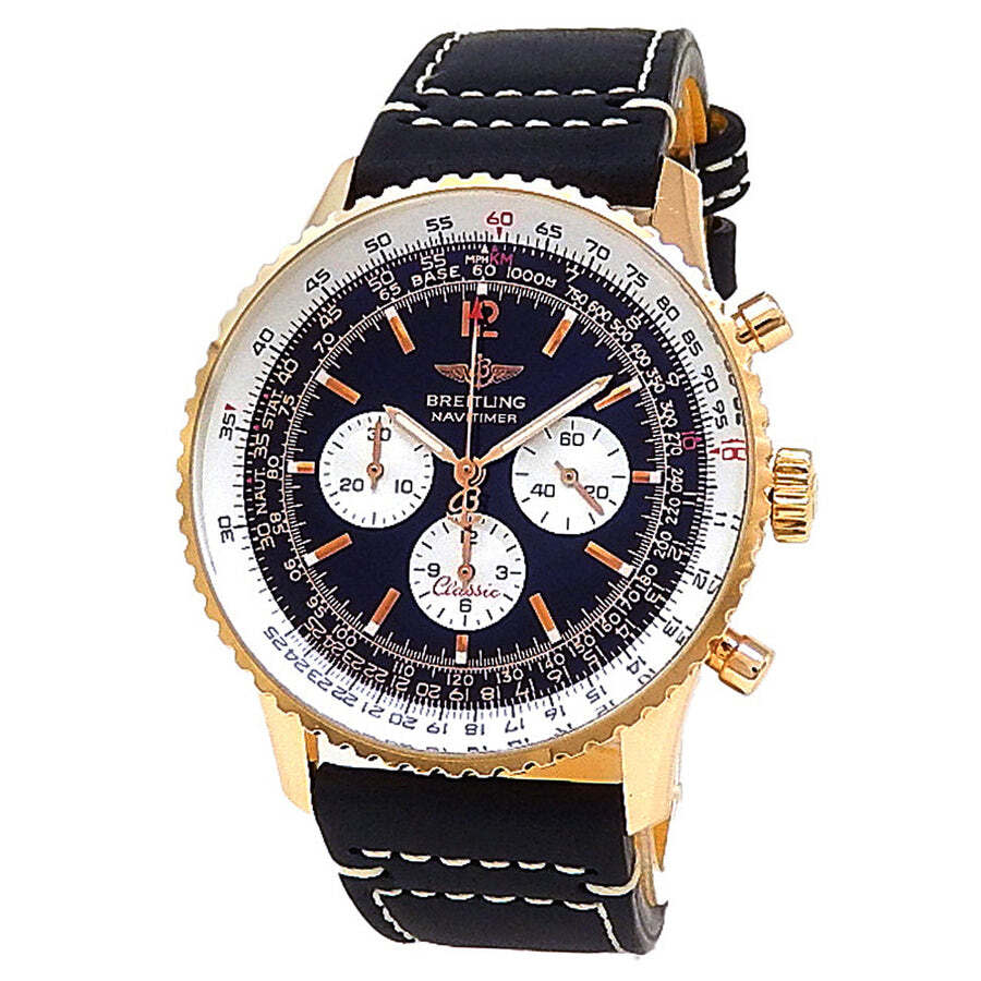 Preowned Breitling Navitimer Chronograph Automatic Black Dial Mens Watch H30330