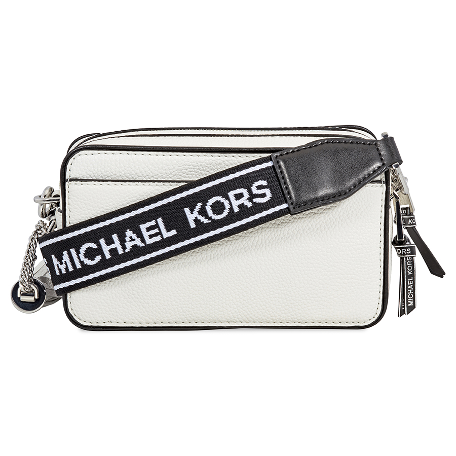 Michael Kors Small Black & White Leather Camera Bag - Choose color | eBay