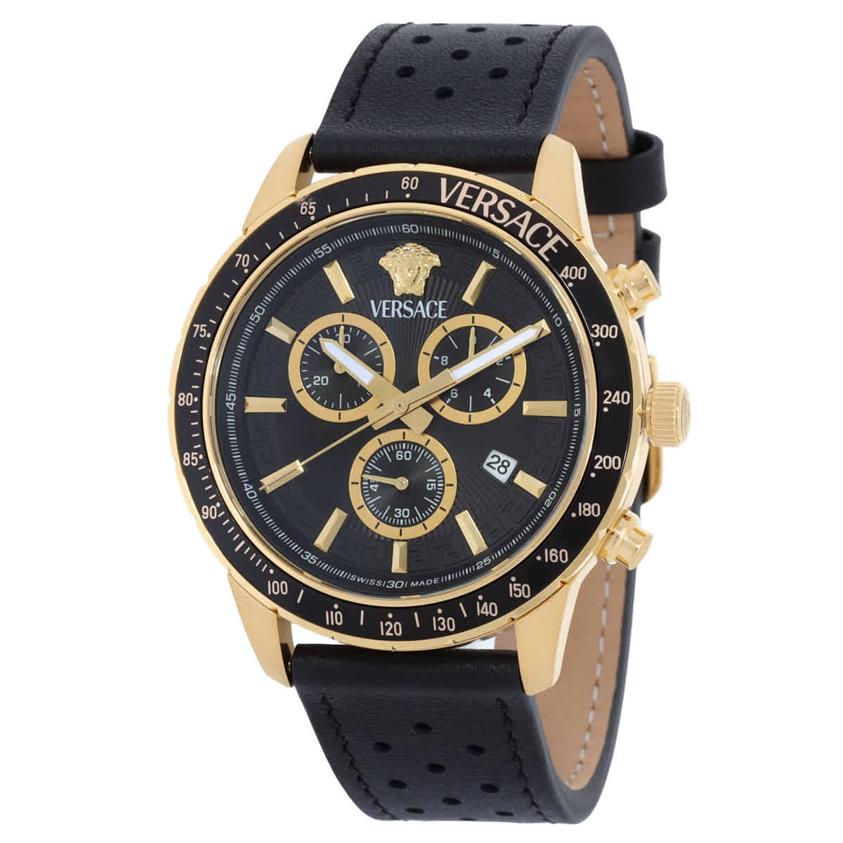 Versace Sport Chrono Quartz Black Dial Mens Watch VEZCA0224 382$