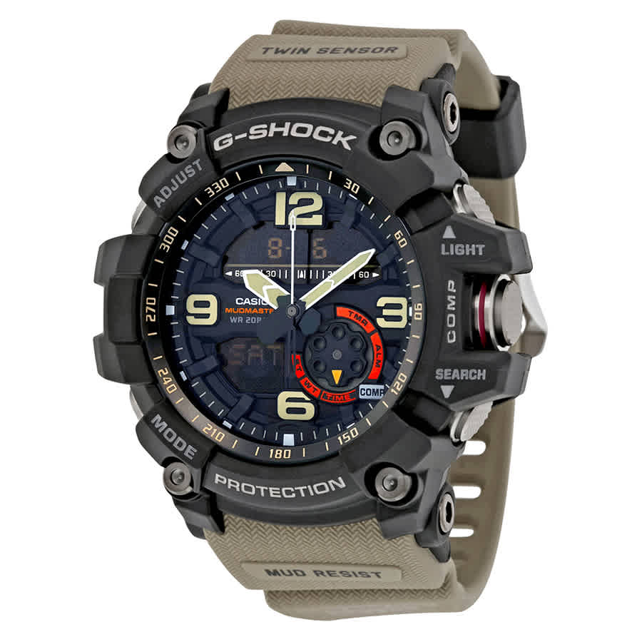 Casio G-Shock Black Dial Tan Resin Strap Mens Watch GG1000-1A5 257$