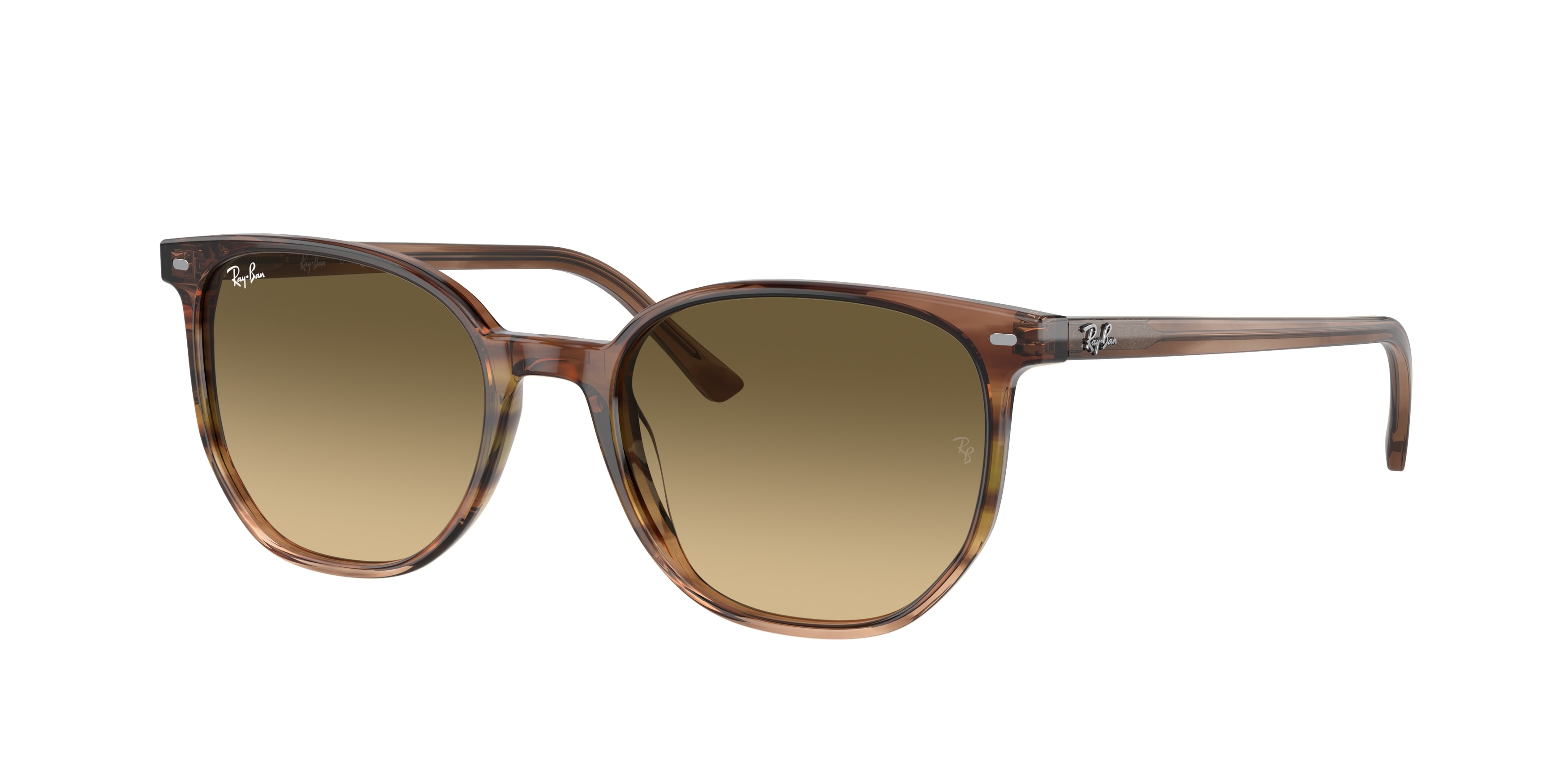 Ray Ban Elliot Brown Gradient Square Unisex Sunglasses RB2197 13920A 52