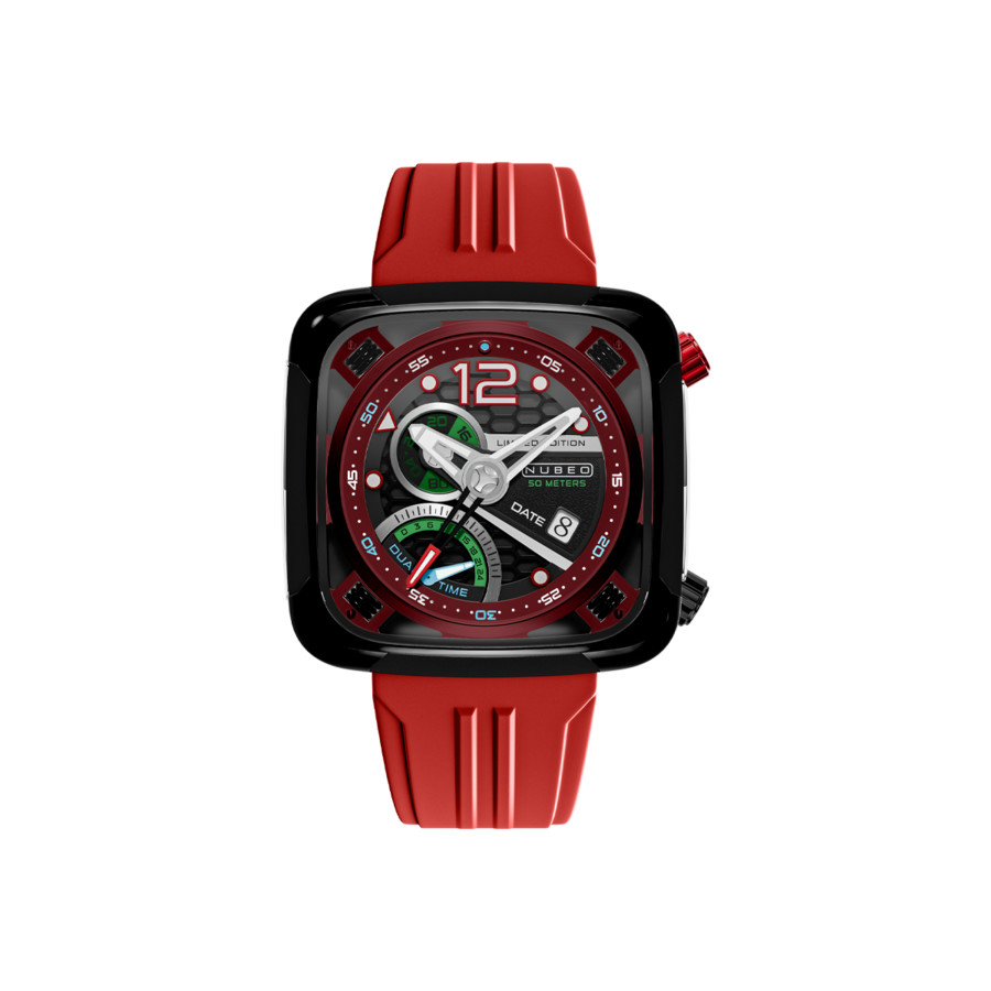 Nubeo Ecliptic Quartz Black Dial Mens Watch NB-6096-04