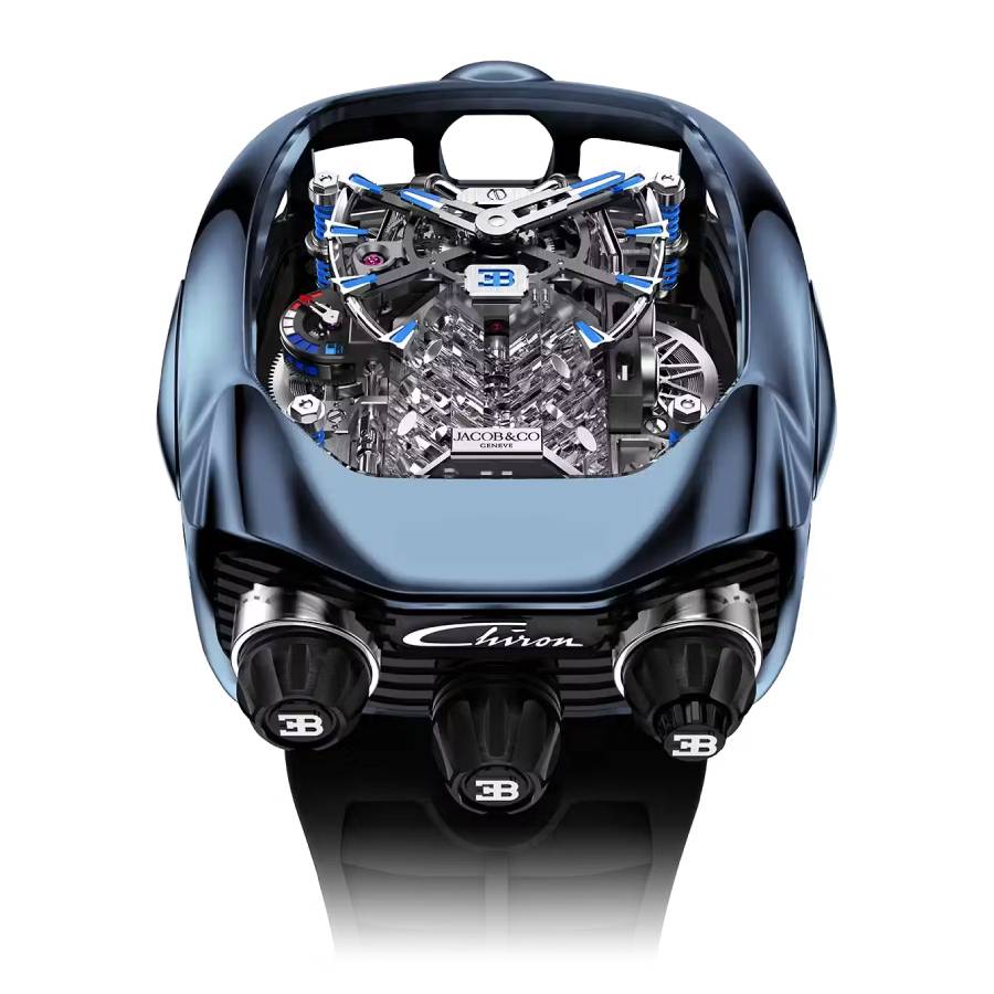 Jacob & Co. Bugatti Chiron Tourbillon Hand Wind Mens Watch BU200.20.AK.AB.B
