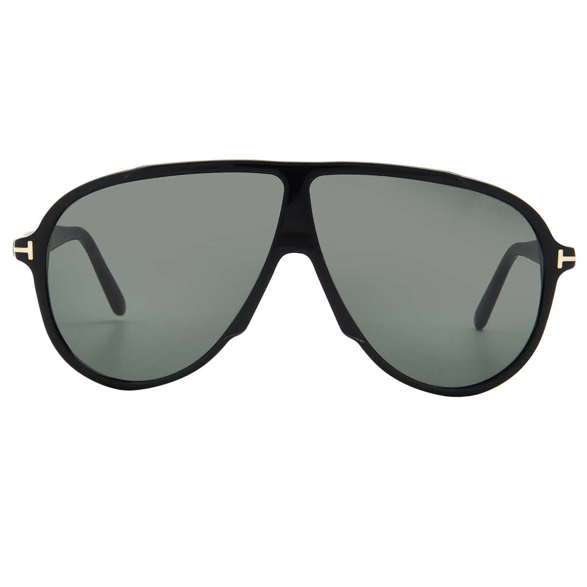 Tom Ford Man Sunglass Vladimir - Frame color: Black Shiny, Lens color: Green